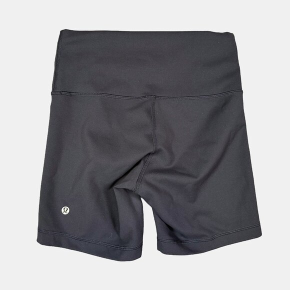 Lululemon All Black Biker 6 Inch Shorts Women's Size 6 - Workout / Yoga - Picture 2 of 4